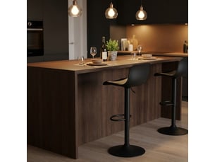 Lot de 2 tabourets de bar hauts pivotants et réglables samoa - noir