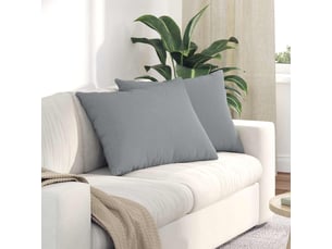 Lot de 2 coussins de canapé, coussins décoratifs tissu gris clair 70 x 50 cm cf58847