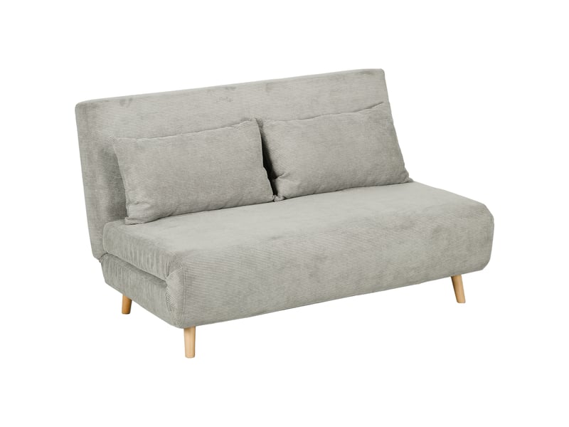Canapé convertible 2 places dossier réglable 3 positions - couchage 191 cm polyester gris, 141 × 90 × 81 cm - Conforama A