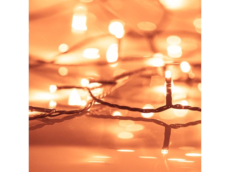 Guirlande led, éclairage de noël avec 150 led blanc chaud 15 m pvc cf62350 - Conforama C