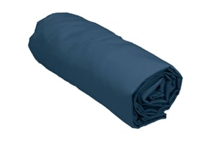 Drap-housse satin de coton versatin - marine - 140x190