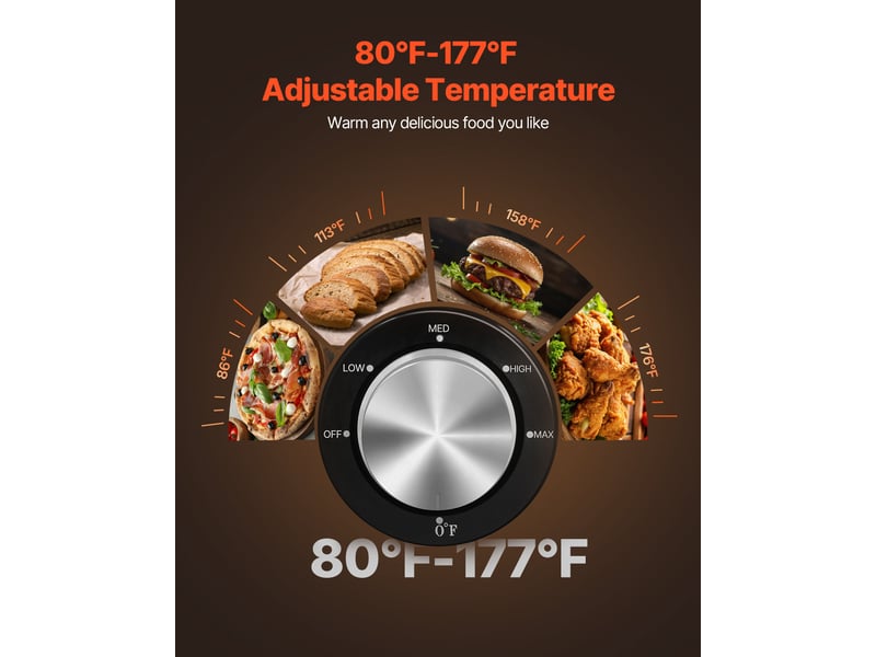 Armoire chauffante a 16 niveaux, etuve traiteur avec bac a eau, chauffe assiettes avec porte simple en verre et etageres reglables, en acier inoxydable, pour pizza poulet restaurant cantine  - Conforama B