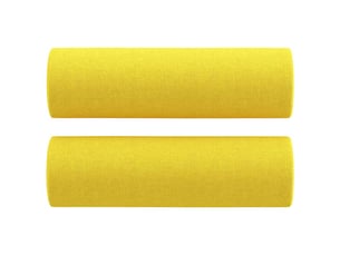 Lot de 2 coussins décoratifs jaune clair ø15x50 cm tissu cf60873