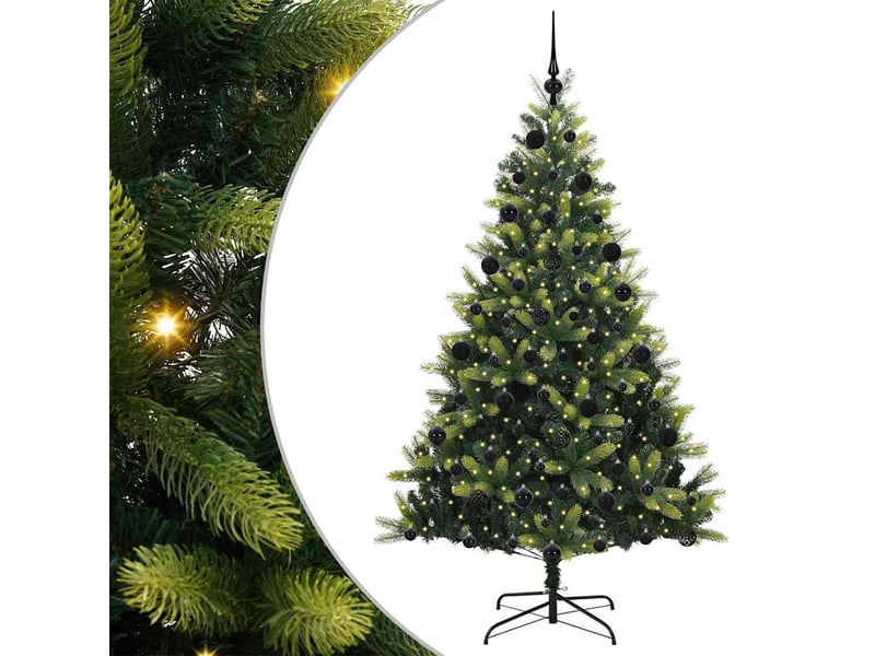  Sapin de noël, arbre de noël artificiel en silicone flexible 300 leds vert shl8384  - Conforama A