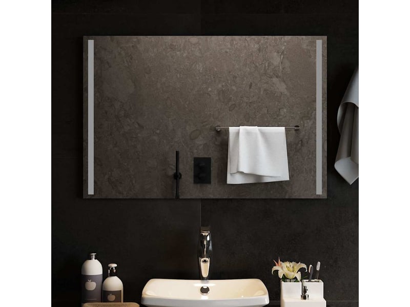  Miroir de salle de bain, miroir de toilette à led 90x60 cm cf62514  - Conforama C
