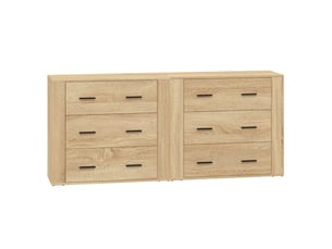 Buffets 2 pcs - bahut - meuble de rangement chêne sonoma bois d'ingénierie