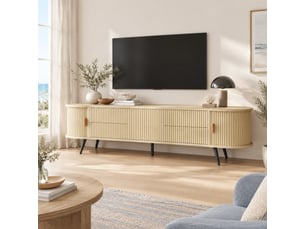 Meuble tv coloris naturel 180 cm <strong>HAUSS SPOLE</strong> <strong></strong>