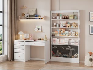 Bureau enfant LEYTN  220 cm coloris blanc
