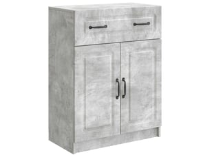 Buffet - bahut - meuble de rangement gris béton 66 x 34,5 x 87 cm bois d'ingénierie