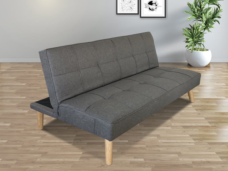 Banquette clic clac 3 places gris - siljan Siljan01 - Conforama B