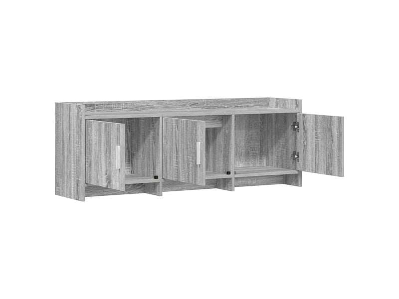  Meuble tv - banc tv - meuble de rangement 130 x 33 x 47 cm sonoma gris bois d'ingénierie  - Conforama D