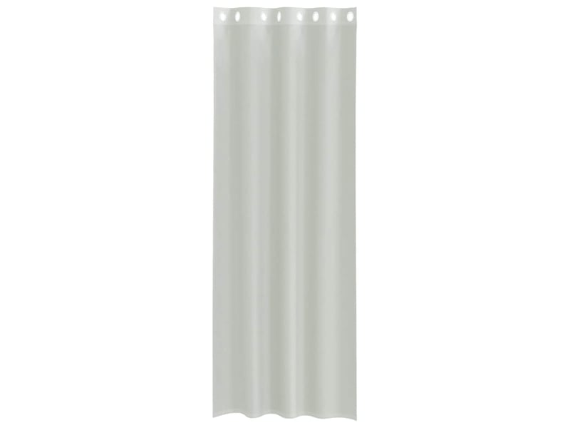 Lot de 2 rideaux en voile, voilages avec œillets gris clair 140x300 cm cf44362 - Conforama D