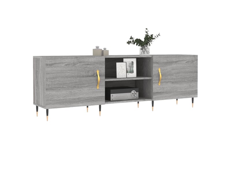  Meuble tv - banc tv - meuble de rangement sonoma gris 150x30x50 cm bois d'ingénierie  - Conforama C