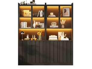 Vitrine coloris noir <strong>WISHDOR</strong> <strong></strong> - 160 cmx200 cm