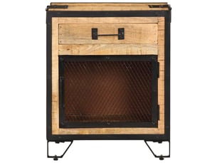 Table de chevet - cabinet de chevet - table de nuit 43x30x51 cm bois de manguier massif brut