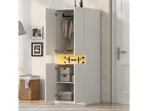 Armoire 4 porte(s) battante  0 tiroir(s) <strong>MAISENTIEL</strong> <strong></strong> coloris blanc largeur 70 cm