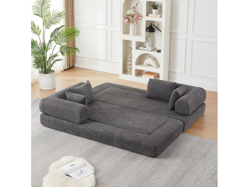 Canapé-lit modulable 2 places 4-en-1 dossier réglable evryae - Conforama D