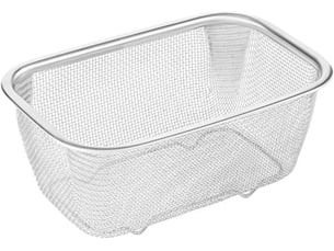 Panier à tamis en acier inoxydable, passoire cuisine tamis rectangulaire avec des jambes filtre à huile à mailles fines, panier à frites carré