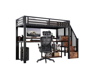 Lit mezzanine 90x200 cm <strong>COVREO </strong>  <strong></strong> coloris noir