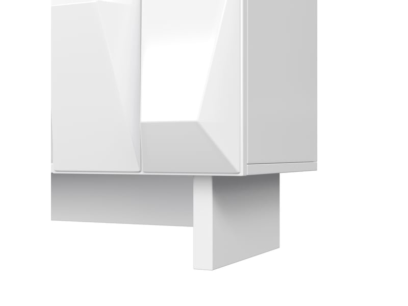  Meuble de rangement 4 portes 12 compartiments blanc 90.5 x 34 x 135.5 cm GL006812W - Conforama E