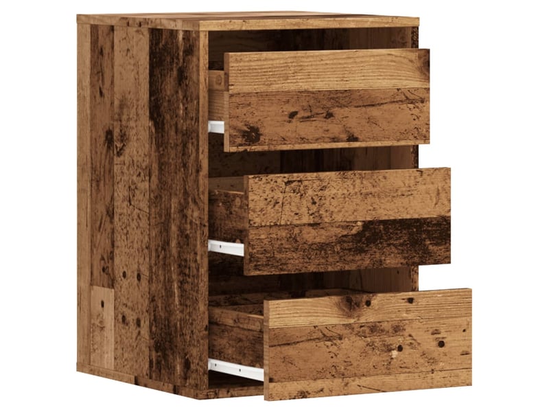  Commode chambre adulte, commode d'angle vieux bois 40x41x58 cm bois d'ingénierie  - Conforama E