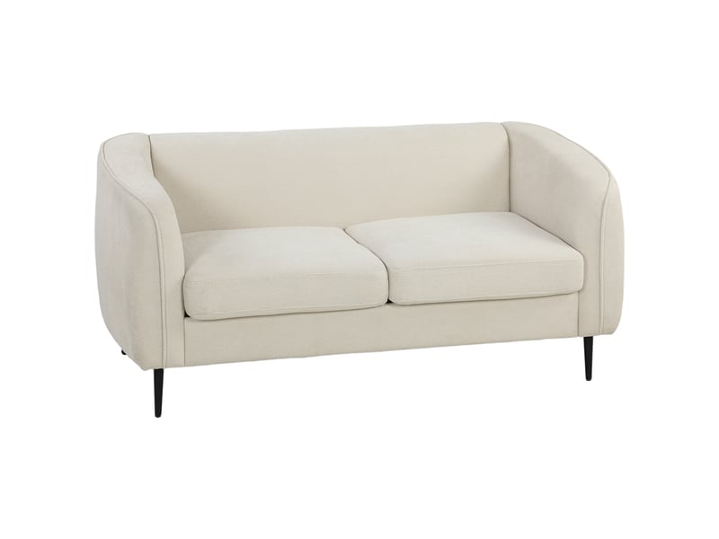  Canapé 2 places corda, beige, design courbé, loveseat moderne, canapé convertible, style accent  - Conforama A