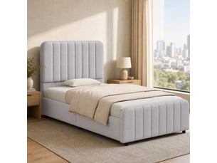 Lit coffre 90x200 cm <strong>OKMYHOME</strong>  <strong></strong> coloris gris