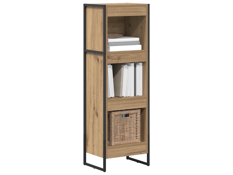 Bibliothèque, armoire à livres 40 x 30 x 121 cm bois d'ingénierie chêne artisan - Conforama C