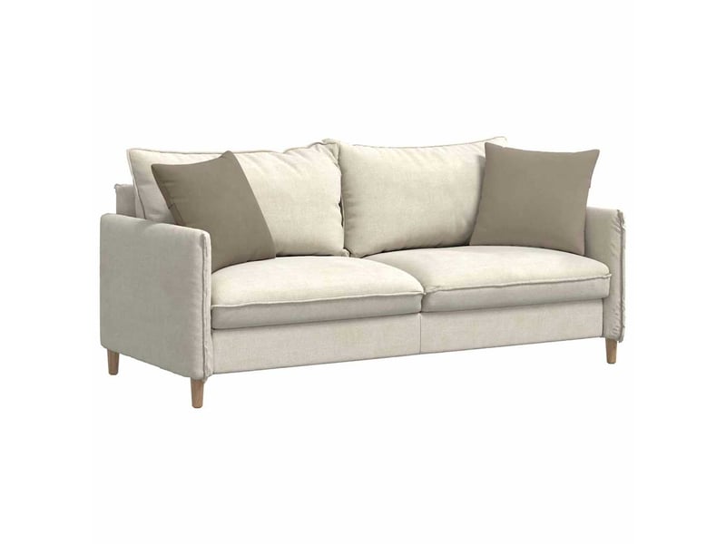 Lot de 2 coussins de canapé, coussins décoratifs tissu taupe 45 x 45 cm cf58956 - Conforama C
