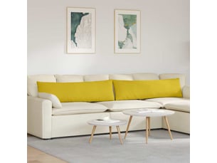 Lot de 2 coussins de canapé, coussins décoratifs jaune 145 x 40 cm cf59102