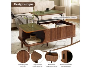 Table basse  coloris marron <strong></strong> <strong></strong>