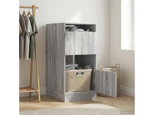 Armoire à laver gris sonoma 50x68x102 cm bois d'ingénierie
