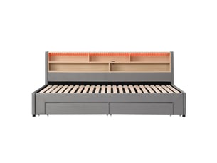 Lit banquette 90x200 cm SOGEU   coloris gris