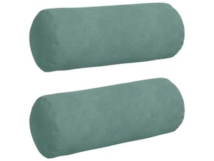 Lot de 2 coussins d'accent, coussins décoratifs, coussins lombaires vert mer ø 15 x 40 cm cf56760