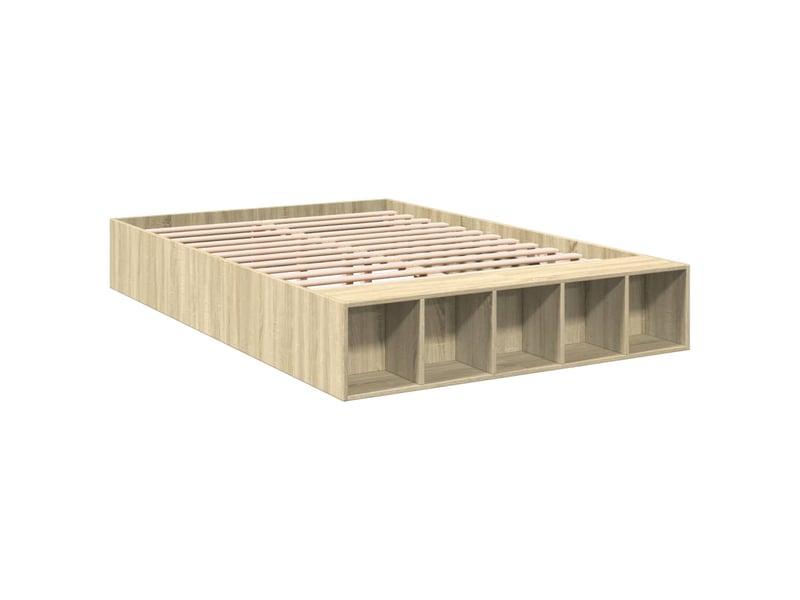  Lit double- lit adulte -  cadre de lit sans matelas chêne sonoma 135x190 cm  - Conforama B