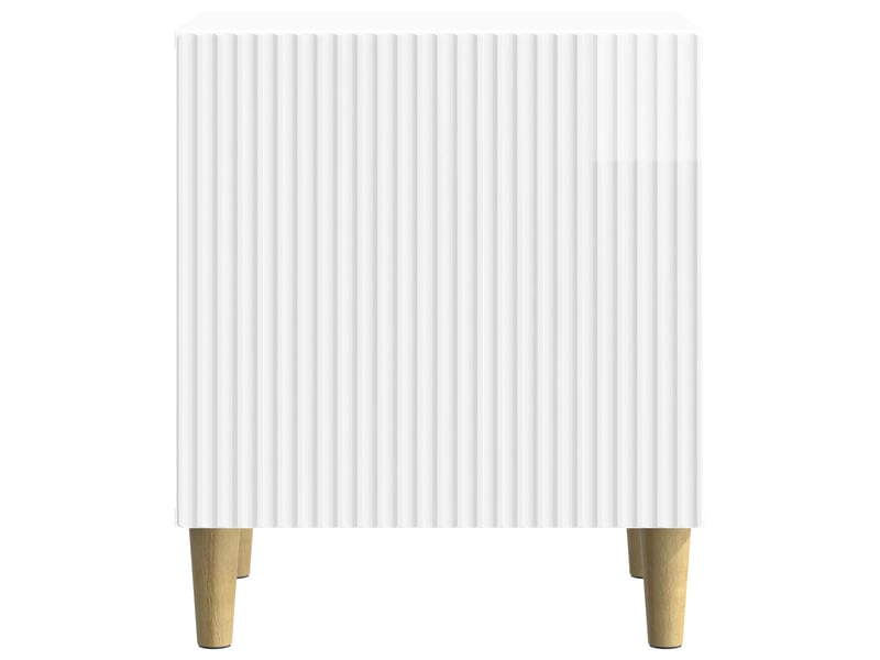  Table de chevet - cabinet de chevet - table de nuit blanc brillant 43 x 34,5 x 50 cm  - Conforama D