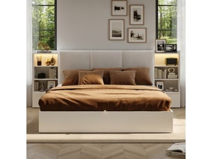 Lit coffre 180x200 cm    coloris blanc