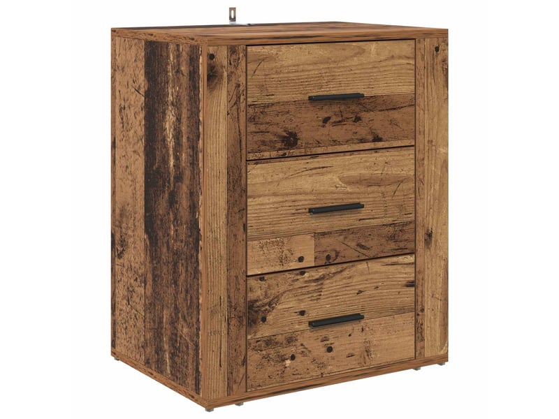 Table de chevet - cabinet de chevet - table de nuit bois ancien 35 x 50 x 60 cm bois d'ingénierie - Conforama A