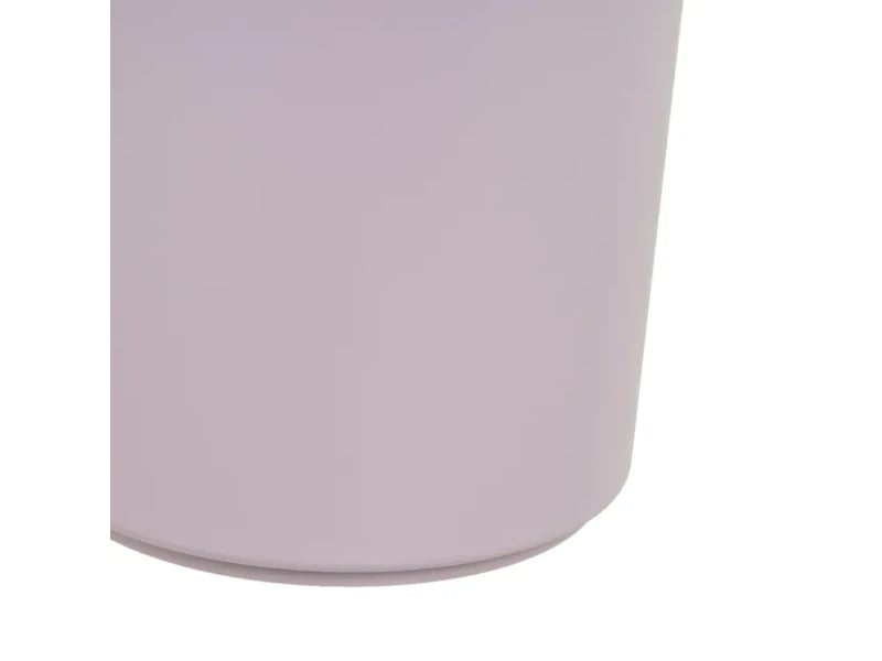  Poubelle ronde de salle de bain à couvercle basculant en polypropylène finition mate, capacité 5l,coloris mauve-gris - longueur 18 x profondeur 18 x hauteur 27 cm  - Conforama E