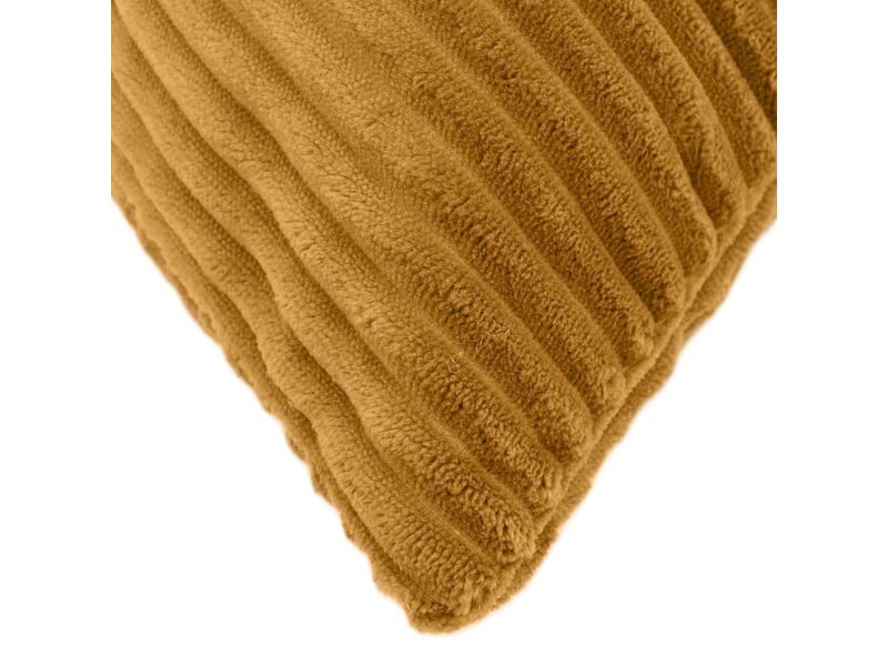  Lot de 6 housses de coussin almelo jaune 70 x 70 cm velours côtelé cf49887  - Conforama D
