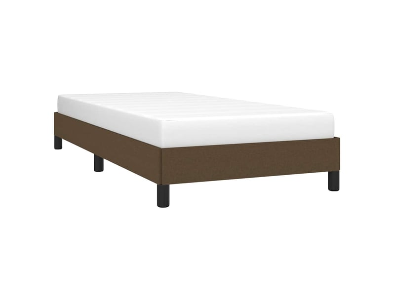  Lit simple- lit adulte -  cadre de lit sans matelas marron foncé 100x200 cm tissu  - Conforama B