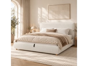 Lit coffre 180x200 cm   IKSETERA TRADING LTD coloris blanc