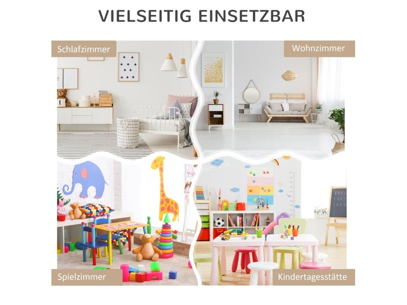  Bibliothèque enfant 60 x 29,9 x 90 cm gris en mdf, 3 niveaux, tiroir à roulettes pour chambre  - Conforama D