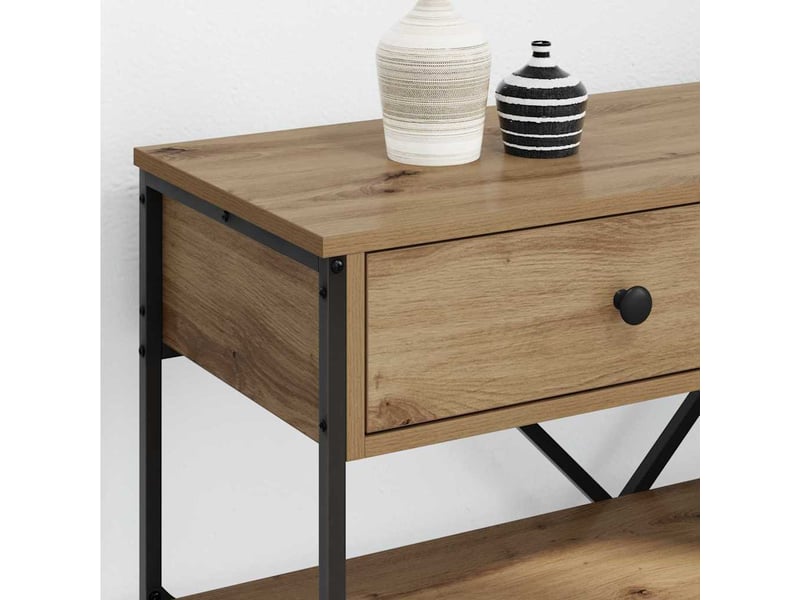  Table console - table d'appoint - table d' entrée marron 100 x 34,5 x 75 cm bois  - Conforama D