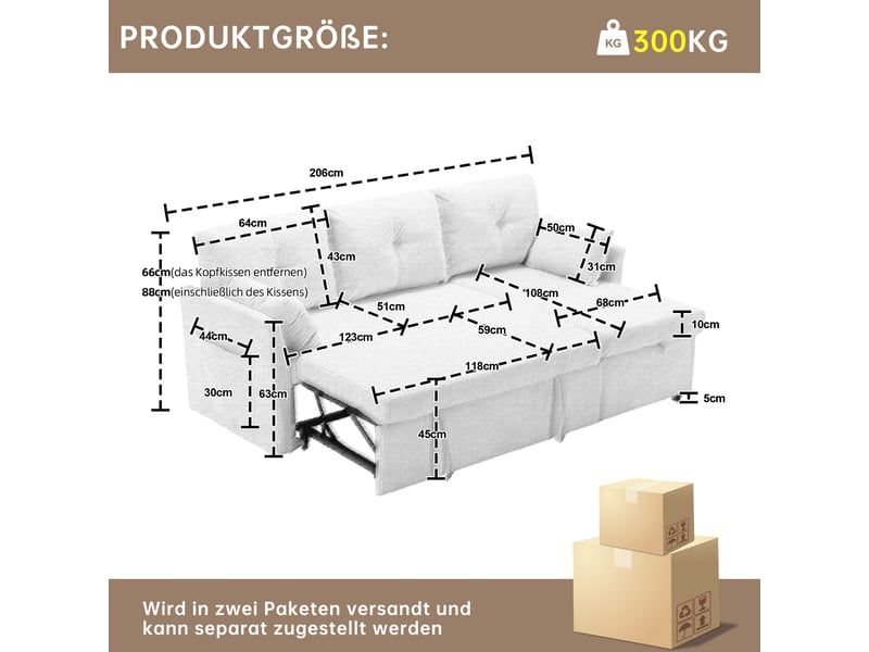 Canapé d'angle convertible 3 places, 206x108x66 cm, canapé-lit modulable avec méridienne réversible et coffres de rangement, velours côtelé noir - Conforama C