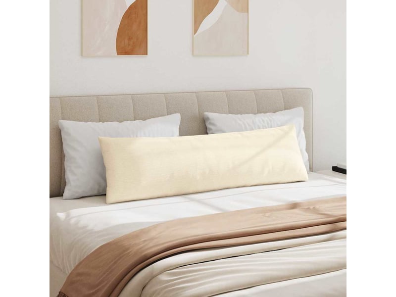  Lot de 2 coussins de canapé, coussins décoratifs crème 145 x 40 cm cf59038  - Conforama D