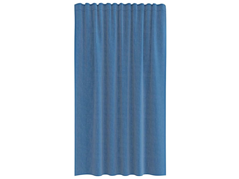 Lot de 2 rideaux en voile, voilages avec passe-tringles bleu royal cf44463 - Conforama D
