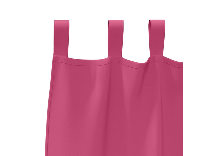  Lot de 2 rideaux occultants, rideaux black-out avec anneaux rose vif 260 x 140 cm cf44767  - Conforama E