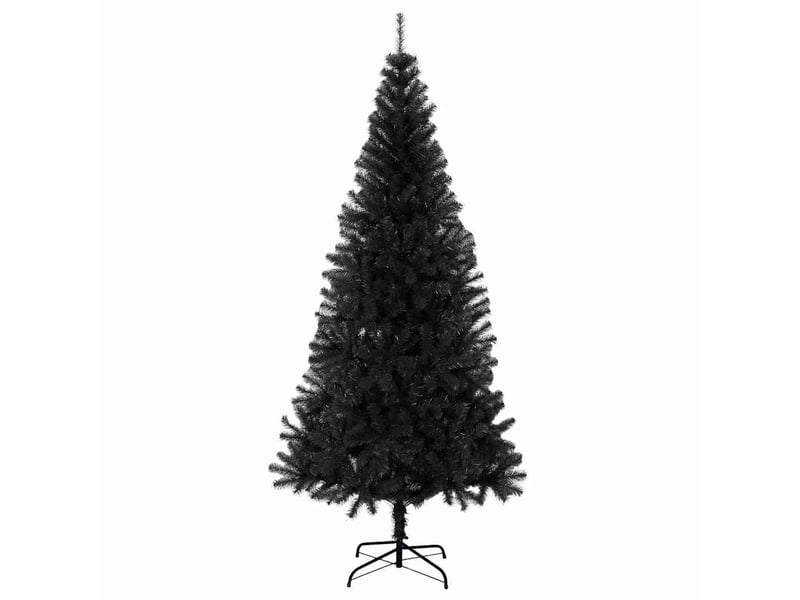  Sapin de noël - arbre de noël artificiel avec support noir 210 cm pvc  - Conforama C