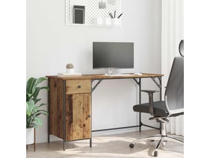 Bureau gaming   131 cm coloris bois foncé